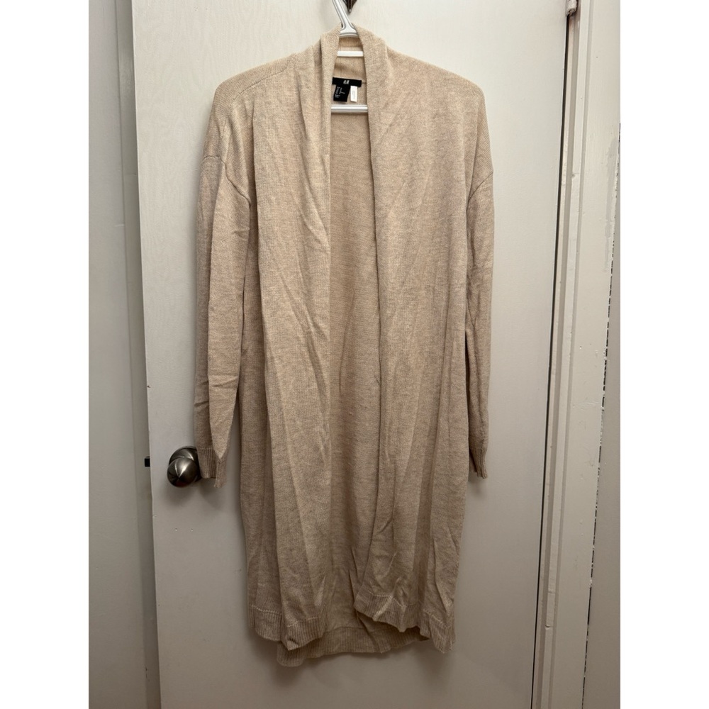 Women’s H&M Beige Open Front Long Cardigan